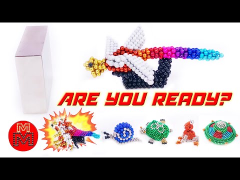 DIY – Destroying Magnetic Balls Sculpture Animals Full Satisfaction (ASMR Satisfying) I Magic Magnet