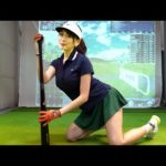 【ゴルフレッスン】森咲智美、棒の扱いは得意です♡