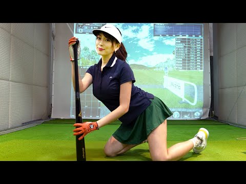 【ゴルフレッスン】森咲智美、棒の扱いは得意です♡