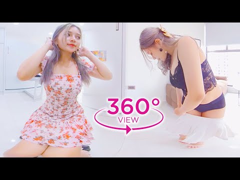 VR360 LOOKBOOK | Bootyful girl trying new clothes – Un dress with bra