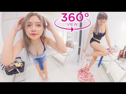VR360 – Lookbook Bootyful girl changing clothes