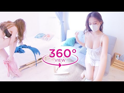 VR360 Lookbook – Cute girl un-dress without bra. Can look but can’t touch 🥳