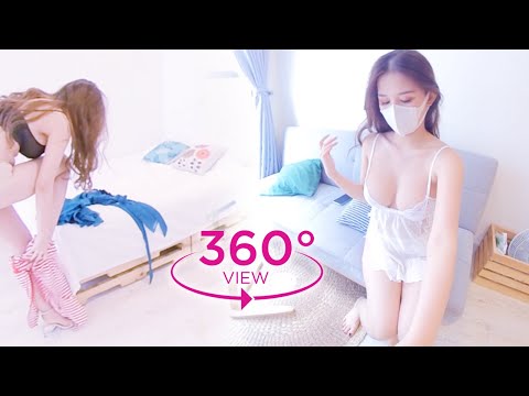 VR360 Lookbook – Cute girl changing clothes | Can look but can’t touch 🥳