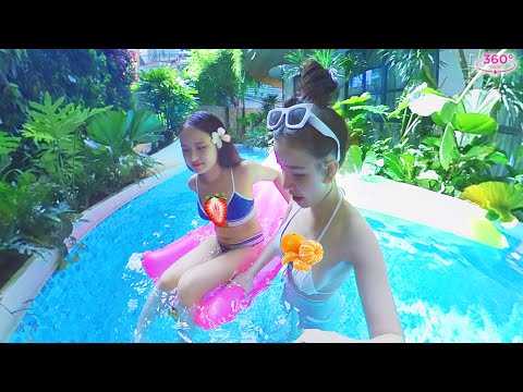 VR360 Lookbook – Pool party of TWO beautiful girl