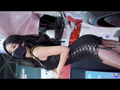모델 홍지은_Hong Jieun│🌹옆트임 블랙 드레스로 섹시함 과시🌹 2021오토살롱위크 영상