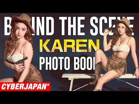 【グラビア撮影メイキング】KARENがピンナップガール写真集でレトロなカウガールに！【CYBERJAPAN】