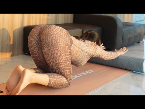 [운동브이로그] Morning Routine 💗 / squats / 브이로그 / Stretching Yoga / vlog