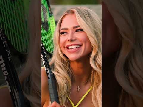 Swimsuit Model Antje Utgaard Warms Up for Tennis Match!