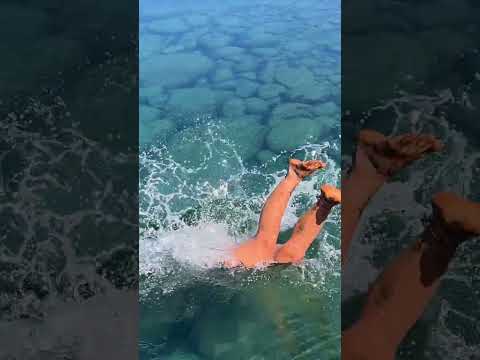 Swimsuit Model Sofia Bevarly in a Private Cove