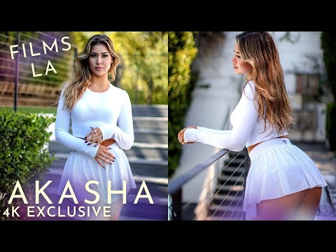 Model Akasha Showing Off New Tennis Skirt