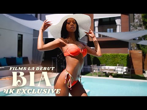 Swimsuit Model Bia Introduces Herself in Summer Orange Bikini