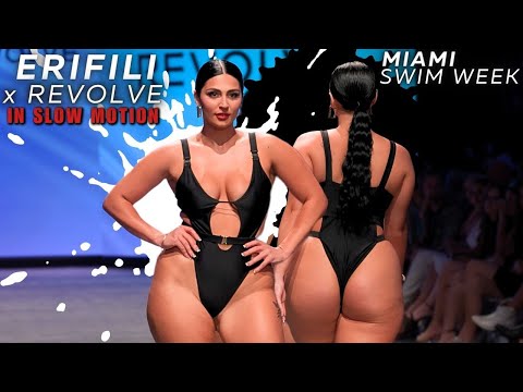 Swimsuit Model Erifili Sfakianakis in Slow Motion for Miami Swim Week with Revolve