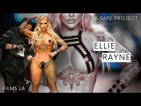 Ellie Rayne Takes the Runway in nothing but Black Tape for Art Heart Fashion’s Miami Swim Week