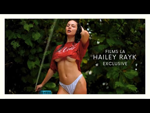 Hailey Rayk in Crop Top Outdoor Jungle Shower