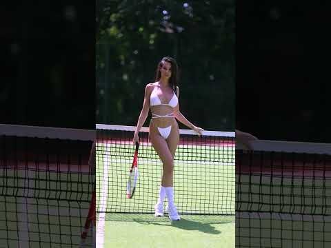 Afternoon on the Court with Swim Model Brigitta