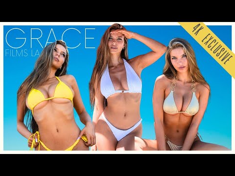 Grace Boor Try on Haul / Bikinis on the Beach FULL VIDEO