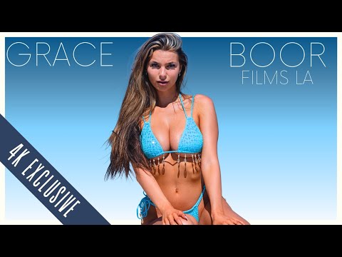 Blue Bikini Beach Shoot with Supermodel Grace Boor