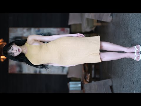 [4K 초고화질 룩북] 발리에서 산 옆트임 미시룩💛(발리에서는 잘 입고 다녔는데 한국에서는 도저히 입을 수가 없다..)/Side Slit Tight Dress LookBook