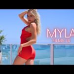 Myla in Sexy Red Bodycon Suit