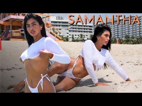 UNREAL Samantha Sanchez is Wet In NEW White Bikini
