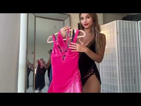 Sexy Velvet Dreses Try On