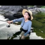 女友達と泳ぎ釣りに挑戦してみたら・・・