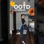 新作ネイビーで秋のootd🍁🦔🤎