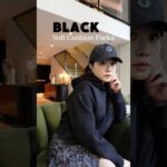 秋から春先までの使いまわせるショート丈パーカー🖤ブラック好きさんはぜひ🫶