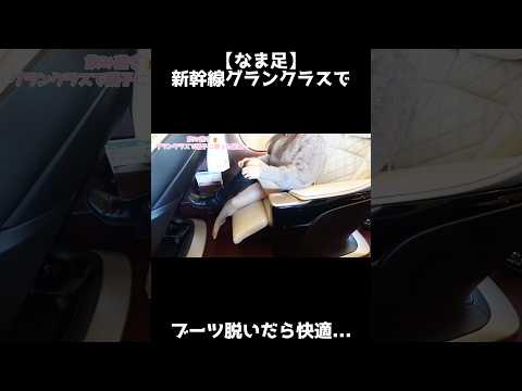 【なま足】新幹線グランクラスでブーツ脱いだら快適過ぎて…